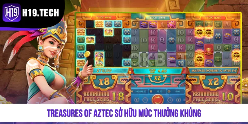 Treasures of Aztec sở hữu mức thưởng khủng